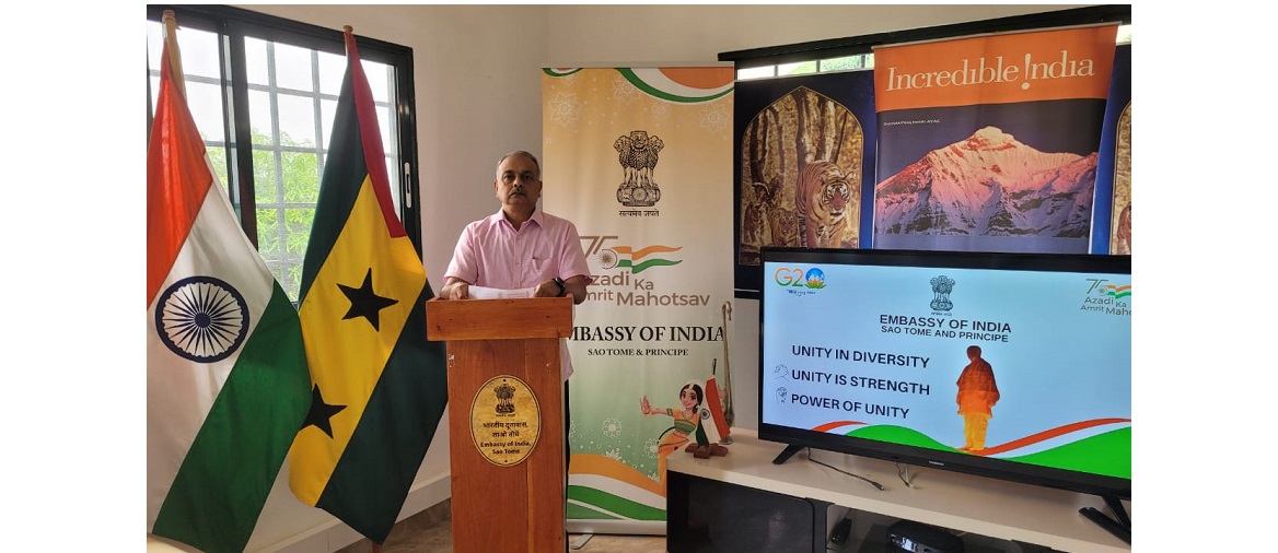 As part of Azadi ka Amrit Mahotsav celebrations, the Embassy organized a workshop on the theme of “Unity in Diversity” at Chancery. Several Youth from University of Sao Tome took part in the programme.